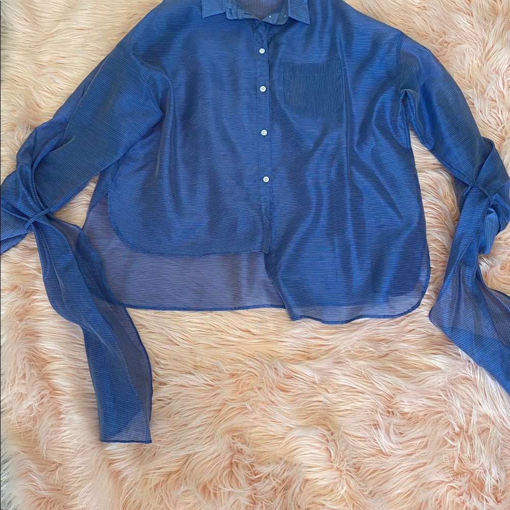 Topshop Organza Oversized Shirt